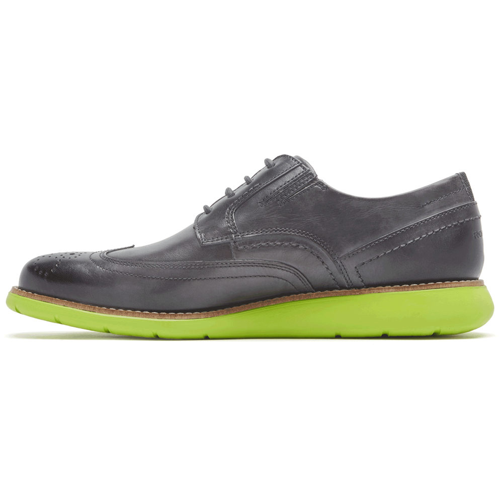 ロック ポート ドレスシューズ メンズ グレー - Total Motion Sport Wingtip - YNW574908